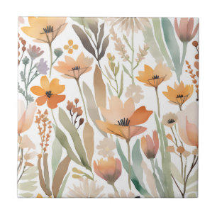Boho Wildflower Watercolor Acento Pastel Floral