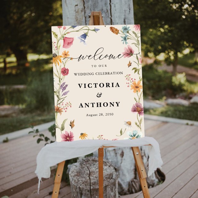 Boho Wildflower Wedding Celebration Poster (Criador carregado)