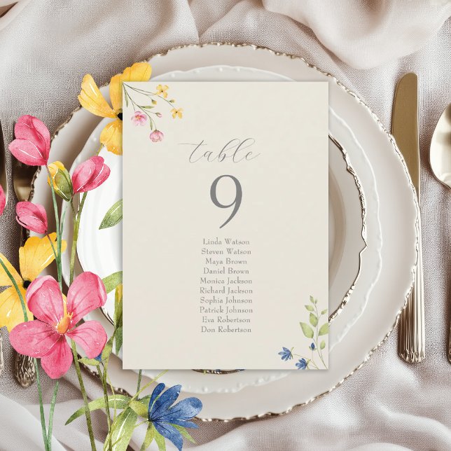 Boho Wildflower Wedding Seating Chart (Criador carregado)