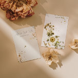 Boho Wildflower Weding Bem Desejos e Conselhos<br><div class="desc">Este belo cartão de boas intenções de casamento é perfeito para qualquer casamento inspirado em boho e pode ser usado para qualquer evento. Perfeito para Casamentos, Chás de panela, Festas de noivado, Festas de solteira e muito mais. Mensagens corajosas para a noiva e o noivo tesourarem durante anos. Uma atividade...</div>