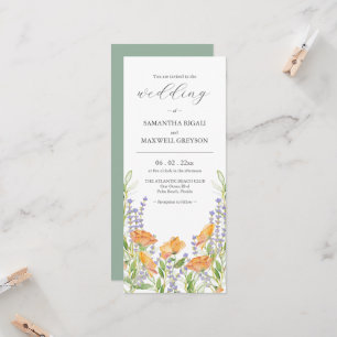 Boho Wildflower Wedings Convites