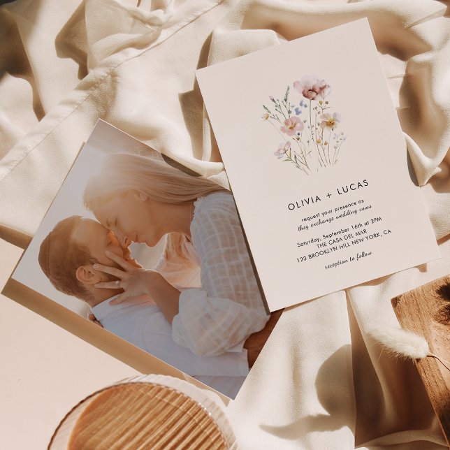 Boho Wildflower Whispers Convite Para Casamento (Criador carregado)