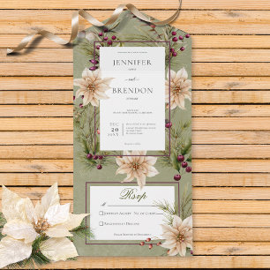 Boho Winter Greenery Boughs Sage Green No Janto