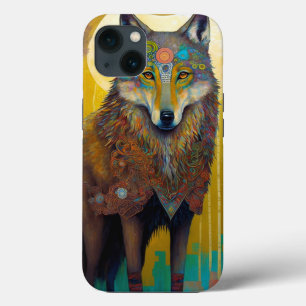 Boho Wolf Surreal Willife Art