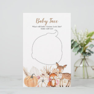 Boho Woodland Pumpkin Chá de fraldas Cara
