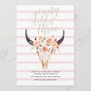 Boho Young Wild e Convite para Três Aniversários