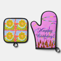 Boias cor-de-rosa Feliz Aniversário Festivo