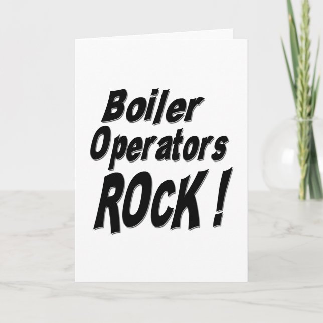 Boiler Operadores Rock! Cartão (Frente)