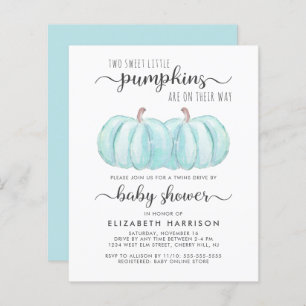 Boinas Gêmeas Azuis Pumpkin Dirigem Por Chá de fra