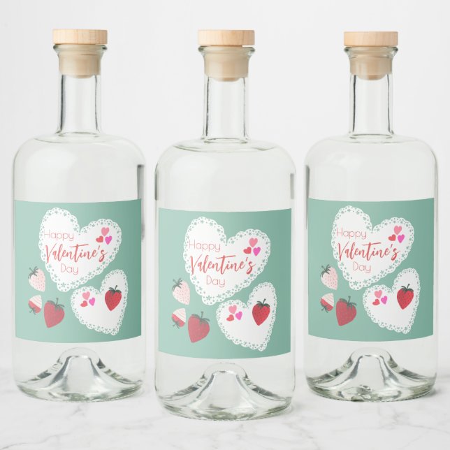 Bois e Morangos Felizes Dia dos Namorados (Garrafas)