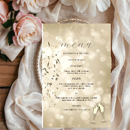 Bokeh Elegante, Taças de Vinho Confetes Casamento