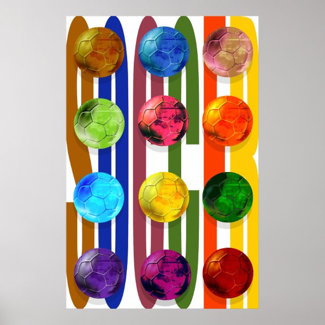 Bola da Pop de futebol - Poster de Arte do Brasil  (Frente)