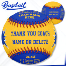Bola de Baseball Personalizada, Azul, Dourada, Tod