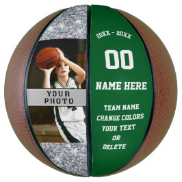 Bola de Basquete de Meninas Personalizadas Verde e