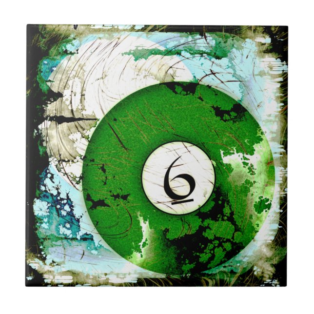 BOLA DE BILHAR NÚMERO 6 (Frente)