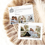 Bola de cartões de agradecimentos de casamento<br><div class="desc">Cartão com fotos francês timítico para Cartões de agradecimentos de Casamento. Personalizado com sua foto,  nomes e data. Foto de freepick</div>