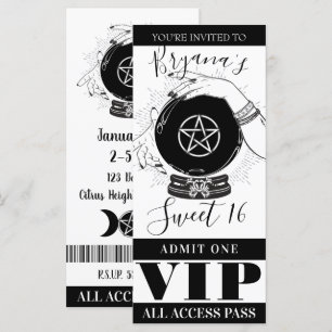 Bola de Cristal Mágica Sorteador Bilhete VIP da Fe