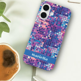 Bola de Disco Azul e Roxo do Groovy Personalizada