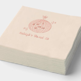 Bola de Disco Personalizada Doce 16 Folhas Rosa Na