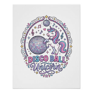 Bola de Discoteca Unicórnio Unicórnio Impressão Di