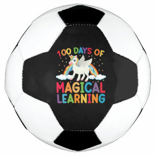 Bola De Futebol 100 Dias De Aprendizado Mágico Unicórnio Meninas E
