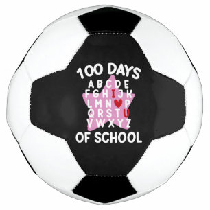 Bola De Futebol 100 Dias De Professora De Alfabeto Escolar 100 Dia