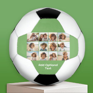 Bola De Futebol 12 Colagem de Grade de Fotos - Verde Sage - Tipo d