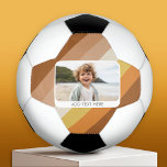 Bola De Futebol 1 Colagem de Fotografias - texto - Trilhas Retroat<br><div class="desc">Use uma foto de telefone horizontal ou selfie para criar um presente exclusivo e pessoal. Um local para adicionar texto dentro de uma borda branca de canto arredondado. Se precisar ajustar as fotos,  clique na ferramenta personalizar para fazer alterações.</div>