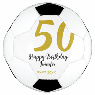 Bola De Futebol 50º aniversário adicionar nome data ano modelo neg