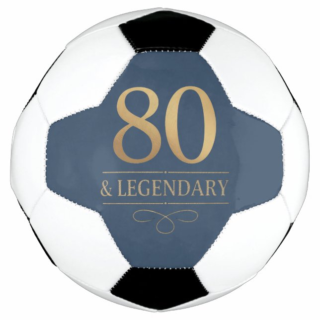 Bola De Futebol 80 e aniversário lendário do Elegante Dourado (Frente)