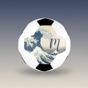 Bola De Futebol A Grande Onda - arte japonesa