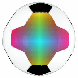 Bola De Futebol A soccer ball with a rainbow gradient pattern