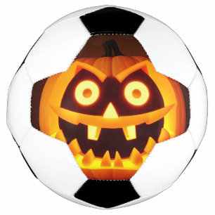 Bola De Futebol Abóbora de Halloween esculpida