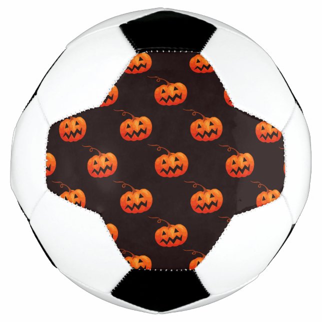 Bola De Futebol Abóboras de Halloween, Abóboras Laranjas Doces ou  (Frente)