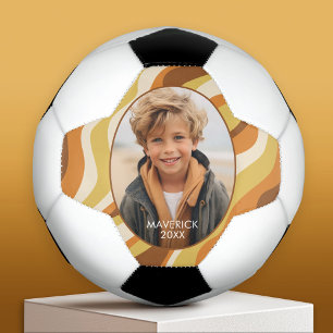 Bola De Futebol Abstrato de linha orgânica - 1 Foto - Cores de mel