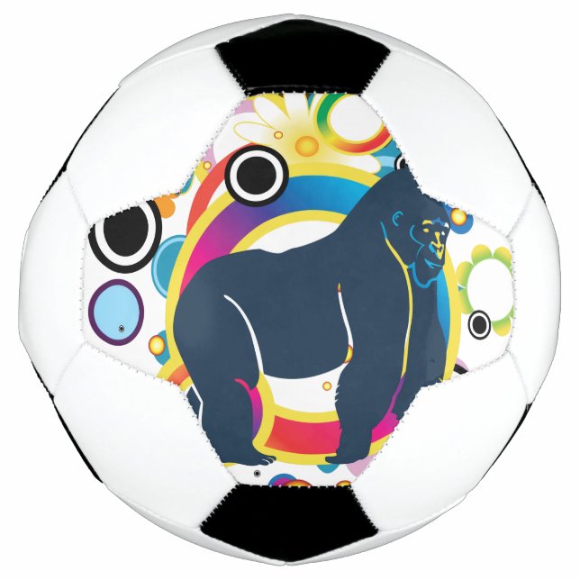 Bola De Futebol Abstrato Gorilla Soccer Ball (Frente)