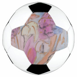 Bola De Futebol Abstrato Pastel Floral