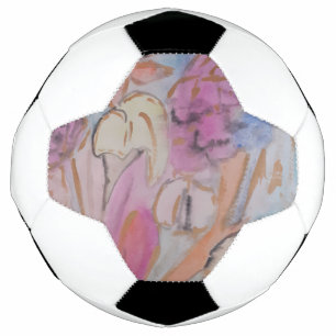 Bola De Futebol Abstrato Pastel Floral