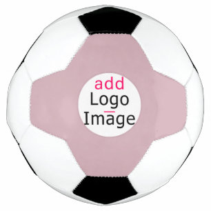 Bola De Futebol Adicione seu logotipo de empresa Rosa cor-de-rosa 