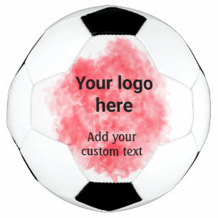 Bola De Futebol Adicione seu logotipo texto personalizado aquarela