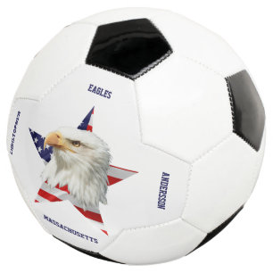 Bola De Futebol Águia Careca Legal, A Bandeira Americana, Estrela