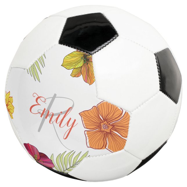 Bola De Futebol Alfândega havaiana Aloha Floral (Três quartos)