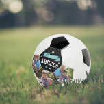 Bola De Futebol All Star Abuelo | Foto do vovô personalizado<br><div class="desc">Celebre um avô fã de futebol, apaixonado por esportes, este Dia de os pais ou Dia dos Avós com esta incrível bola de futebol personalizada para o avô. Design apresenta três das suas fotos favoritas; "All Star Abuelo" aparece no topo, juntamente com o ano, em letras colegiais com uma ilustração...</div>