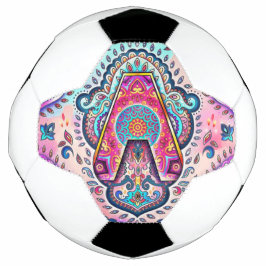 Bola De Futebol Alphabet A mandala