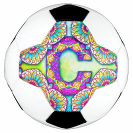 Bola De Futebol Alphabet C mandala