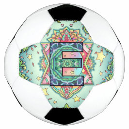 Bola De Futebol Alphabet E mandala