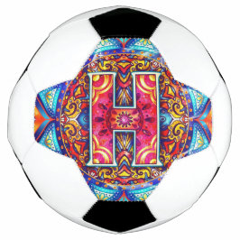 Bola De Futebol Alphabet H mandala