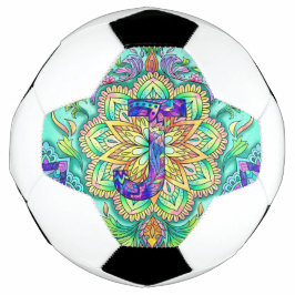 Bola De Futebol Alphabet J mandala