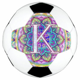 Bola De Futebol Alphabet K mandala