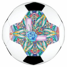 Bola De Futebol Alphabet L mandala